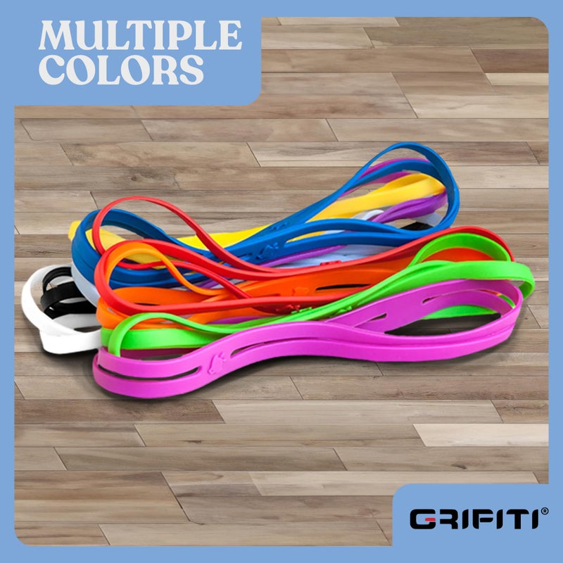GRIFITI Band Joes X Cross Style 12" Assorted Color 10 Pack Big Strong Elastic Rubberbands Pressure Cooking, Office, Puzzles, Board Games Heat Cold UV Large Colorful Heavy Giant Silicone Rubber Bands - Image 3